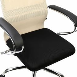 Кресло руководителя БРАБИКС ПРЕМИУМ Ултимате ЕКС-800 хром Черное/бежевое / BRABIX PREMIUM Ultimate EX-800