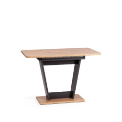 Стол обеденный ФОКС раздвижной ЛДСП, 68.6кс110-145кс75 см, Дуб артисан/Графит / FOX 68.6x110-145x75