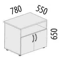 Тумба под оргтехнику Альфа 63.45 Дуб кобург