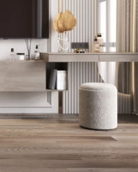 Пуф-столик с ящиком Хюгге С букле серый / S