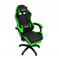 Кресло 892-1 цвет черный/зеленый с массажем 892-1-блаcк-греен-масс / 892-1-black-green-mass