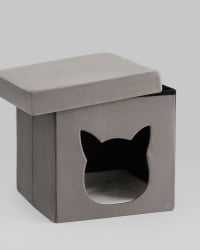 Пуф складной с ящиком Сторе Пет антрацитовый / Store Pet