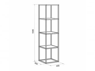 Стеллаж Лофт ЛМН-06 Черный муар-дуб сонома / LMN-06