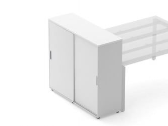 Тумба-купе высокая для рабочего модуля Дека 9.03.125 Белый / Deka