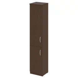 Шкаф высокий узкий левый (1 низкая дверь ЛДСП, 1 средняя дверь ЛДСП) НОВА С В.СУ-1.3 Л Венге Цаво / NOVA S L