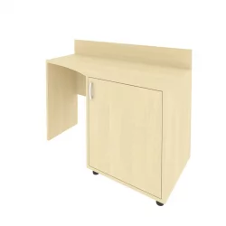 Стол (узкий) с тумбой и бортиком (правый) ЛИГХТ С-СТУ-120 Пр Клен / LIGHT