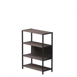 Стеллаж металлический средний Еверпроф ЕВО 254Н010 Дуб Пасадена Черный / Everprof EVO