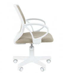 Детское кресло CХАИРМАН ТИН (КИДС) 112 белый пластик БАРНИ (БАРНИ) Оливка / CHAIRMAN (KIDS) (BARNI)