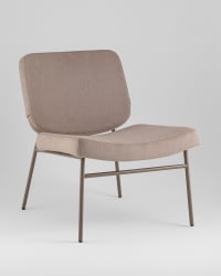 Кресло Эбигейл велюр бежевый, каркас бежево-серый