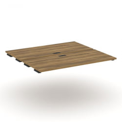 Двойной стол-приставка к двум опорным тумбам/шкафам CОНCЕПТ CН.ДСПР-008 Сандал Янтарный Черный / CONCEPT CN.DSPR-008