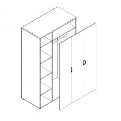 Модульный шкаф Проспект Р.Ш-9 дуб
