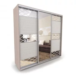 Шкаф-купе 3-х дверный Акцент-Лайн КР 2100х600 Ясень шимо светлый