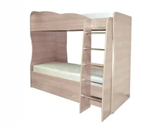 Двухъярусная кровать для детей двухъярусная Юниор-2 Ясень шимо светлый
