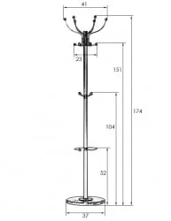 Вешалка напольная ДОБРИН БОННИ Белый / DOBRIN BONNY