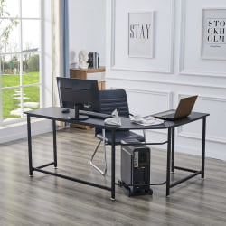 Угловой письменный стол КИВИ Черный БК / KIWI BK