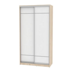 Шкаф-купе белый Б-220х120х60-3(ДСС-Белый-Д7Д7) / B-220х120х60-3(ДСС-Белый-D7D7)