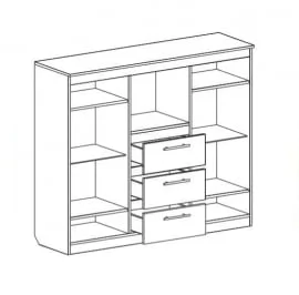 Комод с баром Элана Дуб сонома