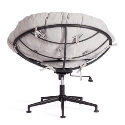 Кресло CЛОУДЕ рогожка/металл, 97х98х90-96см, серо-бежевый, 3М 16/2 / CLOUDE 3M