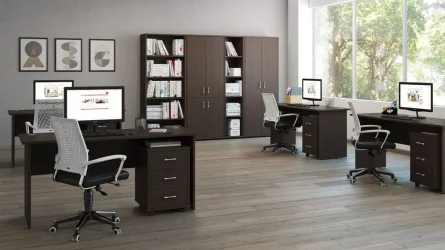 Комплект мебели для персонала Тренд ТРД11 Темный дуб / Trend TRD11