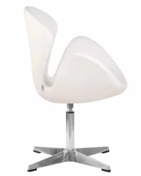 Кресло дизайнерское ДОБРИН СВАН Белый кожзам П23 / DOBRIN SWAN P23