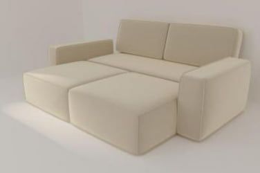 Диван прямой Сунндал (Берхоусе) Цвет фасада: Левис 02 велюр; Тип: Прямой; Материал фасада: Металл/Велюр / (Berhouse)