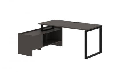 Стол с тумбой ЕДИС ЕКCТ 17814 Мокко Черный / EDIS EQCT