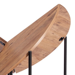 Раскладной стол ЙООП (мод. 1212) ЛДСП+меламин/металл, 100 кс 100 кс 72 см, сосна/черный / YOOP (mod. x x