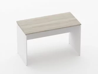 Стол прямой Дека ЛДСП каркас 75.06.12 Дуб Сантана светлый/Белый / Deka