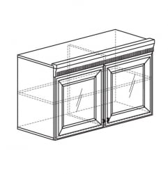 Настенный шкаф Марлен 480 Кремовый белый Патина