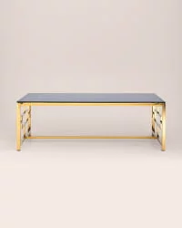 Журнальный стол БРУКЛИН 120кс60 Золото стекло смоке / 120x60 smoke