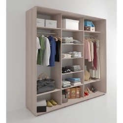 Шкаф-купе 3-х дверный Акцент-Дуэт КЛ 2400х600 Ясень шимо светлый