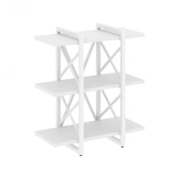 Стеллаж на регулируемых опорах - 3 полки ЛОФТ ВР.Л-МСТ.О-3.4В Металл белый Белый Бриллиант / LOFT VR.L-MST.O-3.4V