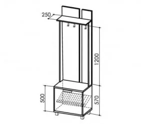 Прихожая ВЕСТ Комлпект № 5_Ясень шимо темн/ясень шимо св / WEST