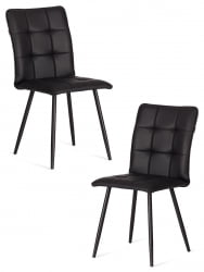 Стул обеденный Бари (2 шт. в упаковке) ЛТ, экокожа , черная, 41х55х89 см / Bari LT,