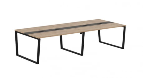 Стол переговорный ЕДИС ЕВCТ 3114 Дуб Денвер светлый Мокко Черный / EDIS EVCT