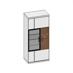 Распашной шкаф в гостиную Корано Бм.Кор-33 правый Ольха