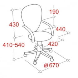 Кресло офисное УА_БЕТТА 649668 Черный / UA_BETTA