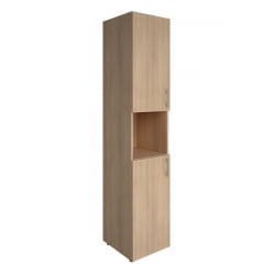 Стеллаж книжный закрытый с нишей без топа ЙАЛТА ЛТ-СУ 1.5Л Снежная Патина / YALTA LT-SU 1.5L