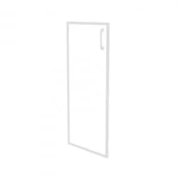 Фасад стекло в раме средний левый (лакобель, белый) ОНИКС О.СР-2(Л) вхите / ONIX O.SR-2(L) white