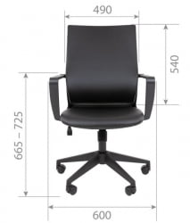 Кресло руководителя Чаирман 545 БП экокожа Черный / Chairman