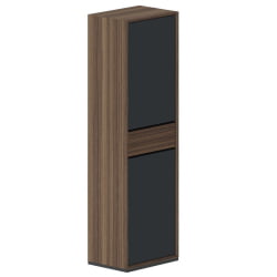 Шкаф высокий 1-секционный КУАРТЗ КЗ.0302.БВ.ГФ.Р правый / QUARTZ QZ.0302.BW.GF.R