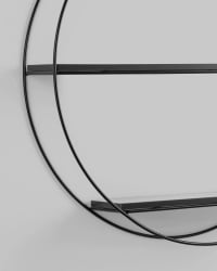 Полка Луна черная Черный мрамор / Luna