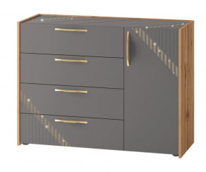 Комод в прихожую Монако 902.23 Дуб Вотан Оникс Графит