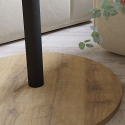 Круглый стол Кат Дуб вотан / Черный