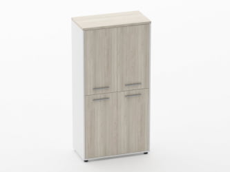 Шкаф 3 широкий закрытый, 4 двери Дека 10.16.121 Дуб Сантана светлый/Белый / Deka