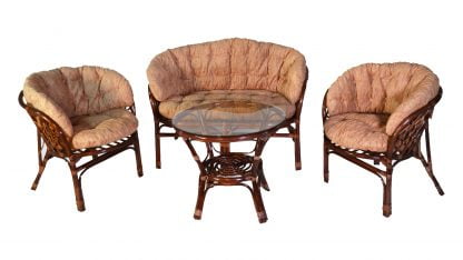 Комплект Багама с диваном, подушки светлые полные