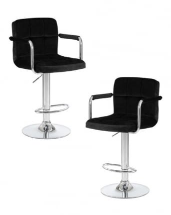 Стул барный ДОБРИН КРУГЕР АРМ (черный велюр (МДЖ9-101)) 2 шт / DOBRIN KRUGER ARM (MJ9-101))_0