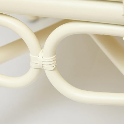 Комплект обеденный АНДРЕА ГРАНД (стол со стеклом+6 кресел+ подушки) ТCХ Вхите (белый), Ткань рубчик, цвет кремовый / ANDREA GRAND TCH White_18