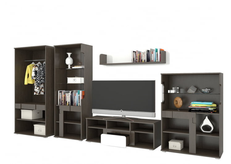 Гостиная Марсель Венге Белый глянец_1