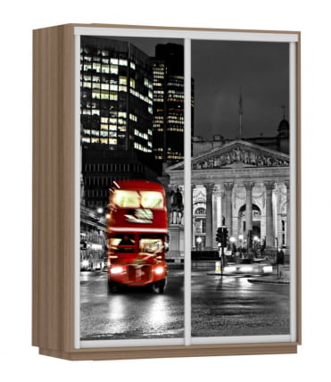 Шкаф-купе двухдверный Экспресс Дуо 1600х2400х Лондон/Ясень шимо тёмный / 1600х2400h_0